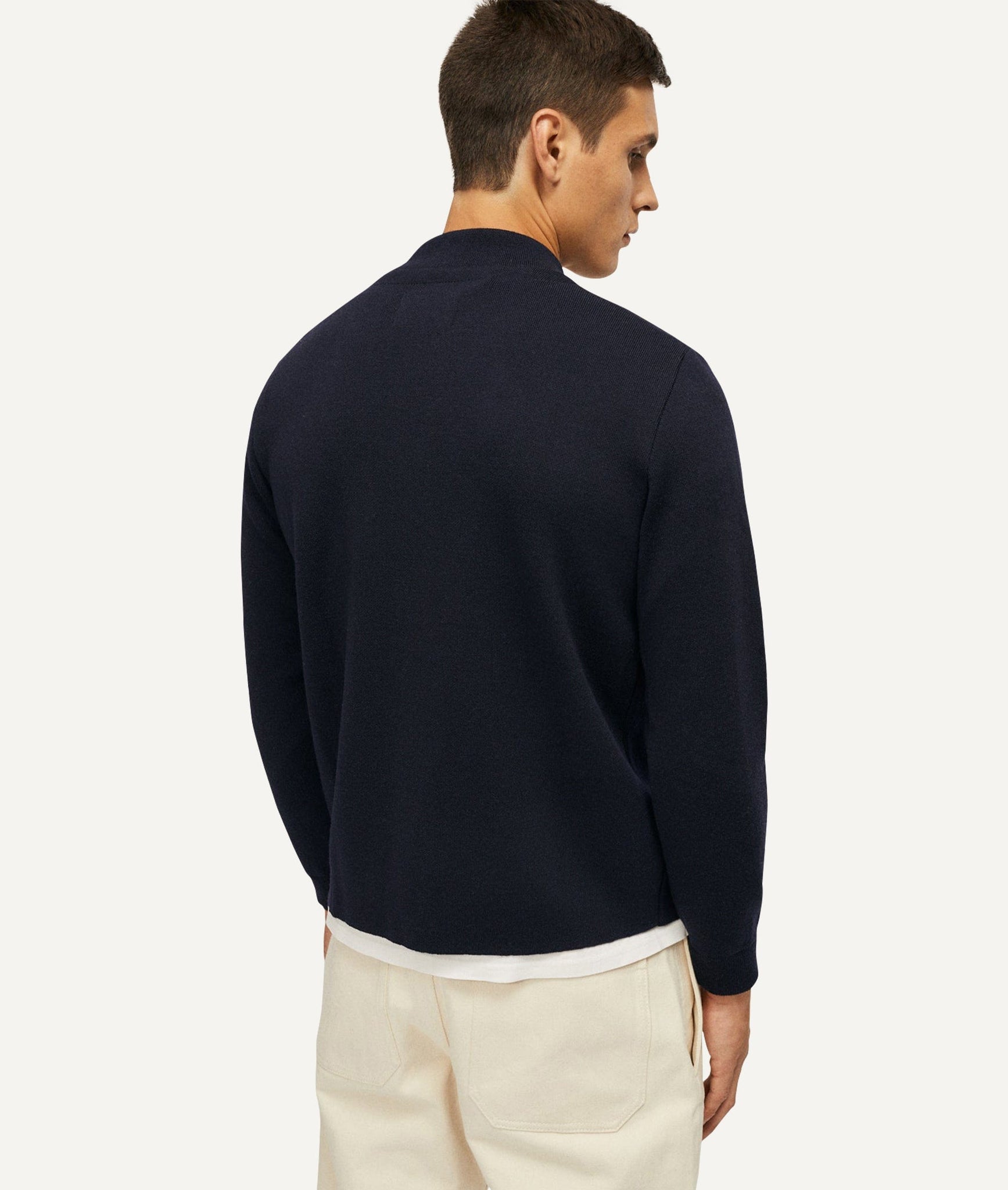 The Merino Wool Bomber - Oxford Blue / S