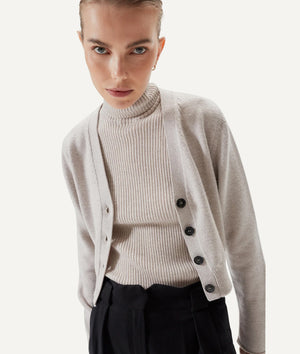 The Merino Wool Crop Cardigan