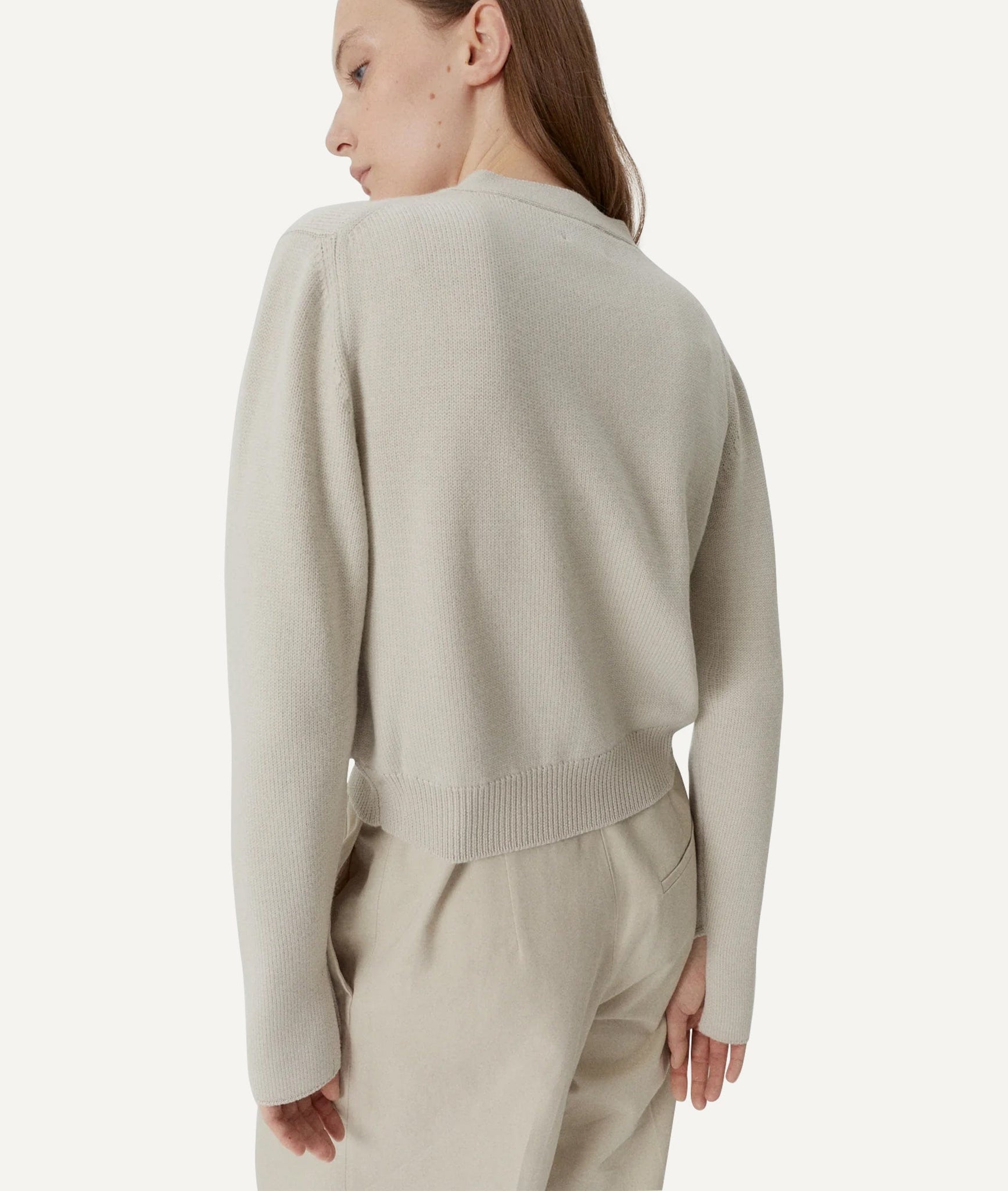 The Merino Wool Crop Cardigan