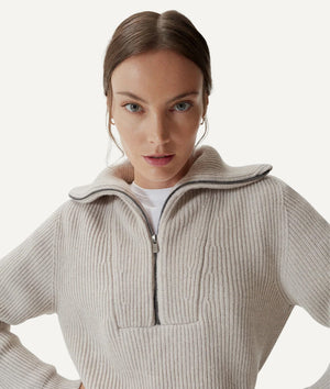 The Merino Wool Half-zip Sweater