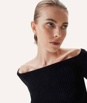 The Merino Wool Off-the-shoulder Top