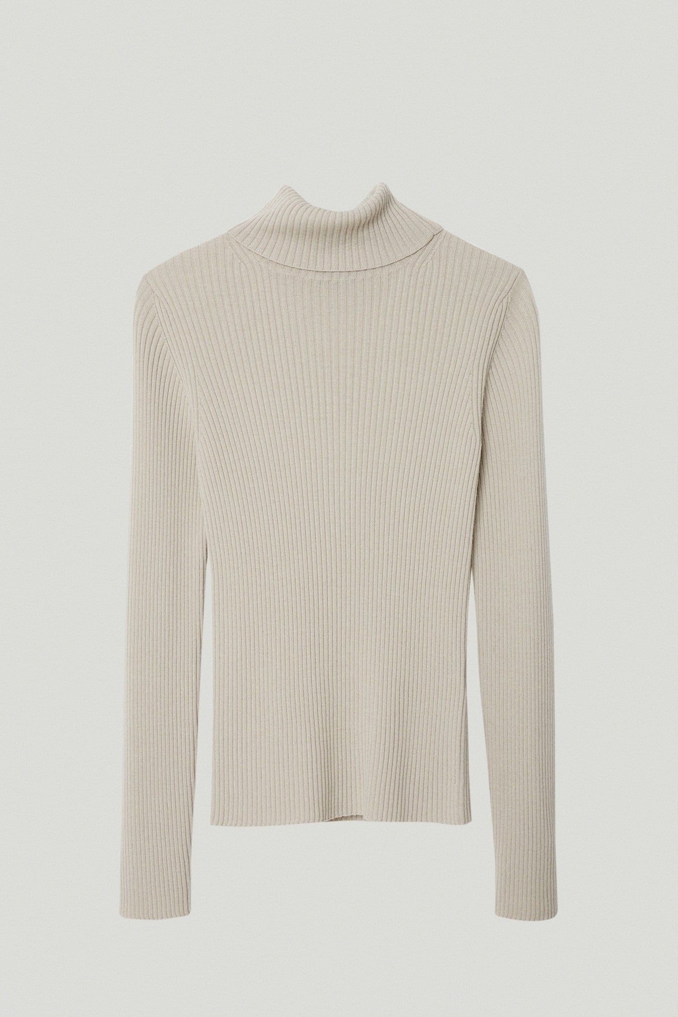 Pearl | The Merino Wool Ribbed Roll neck