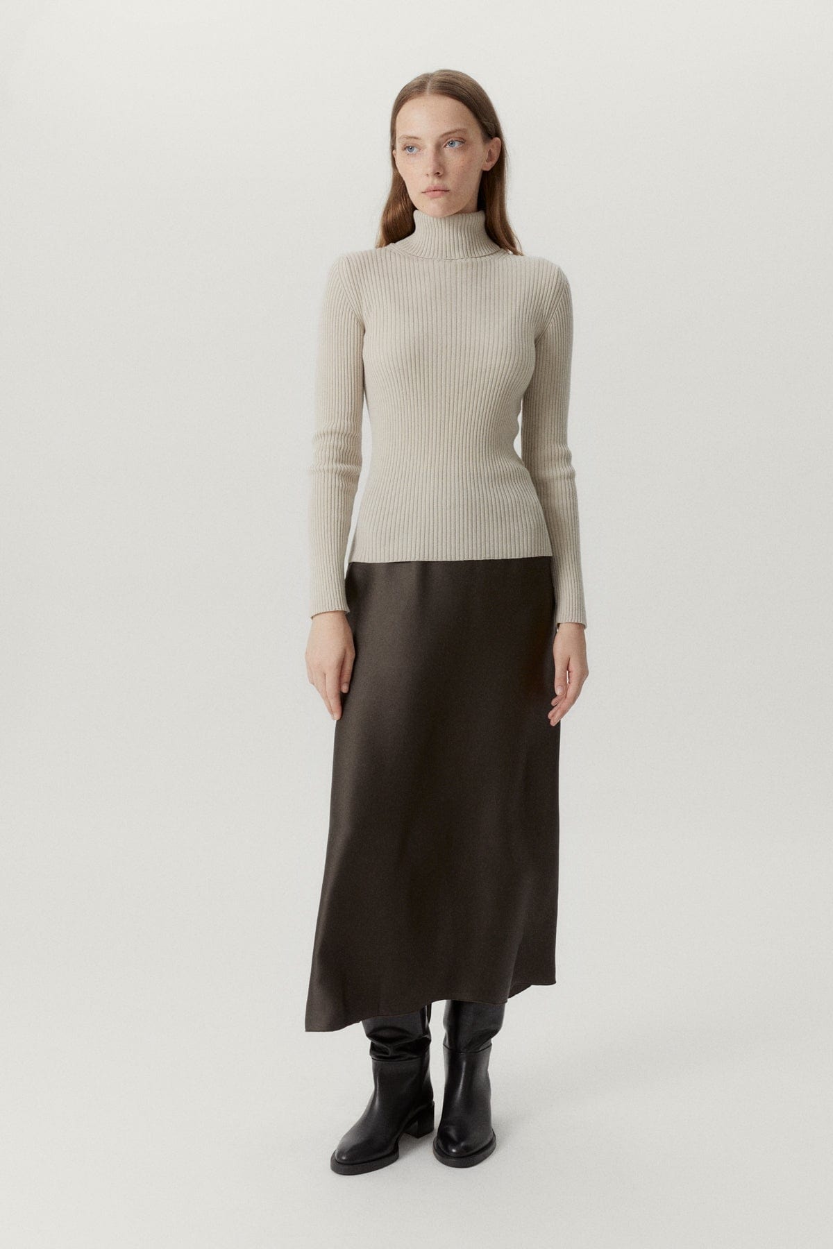 Pearl | The Merino Wool Ribbed Roll neck