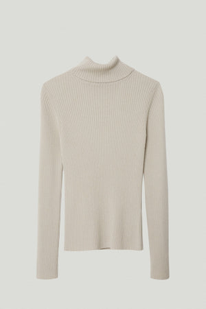 Pearl | The Merino Wool Ribbed Roll neck