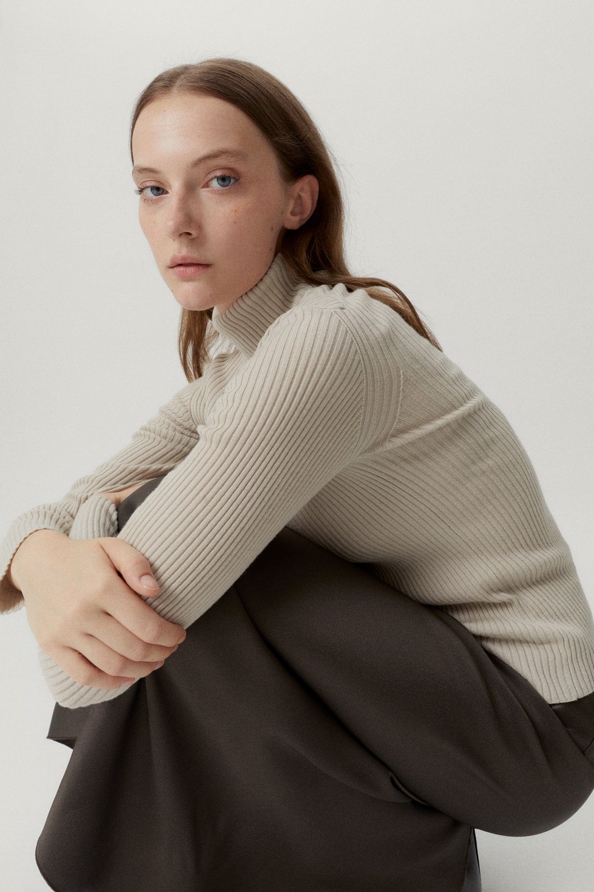 Pearl | The Merino Wool Ribbed Roll neck
