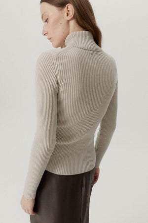 Pearl | The Merino Wool Ribbed Roll neck