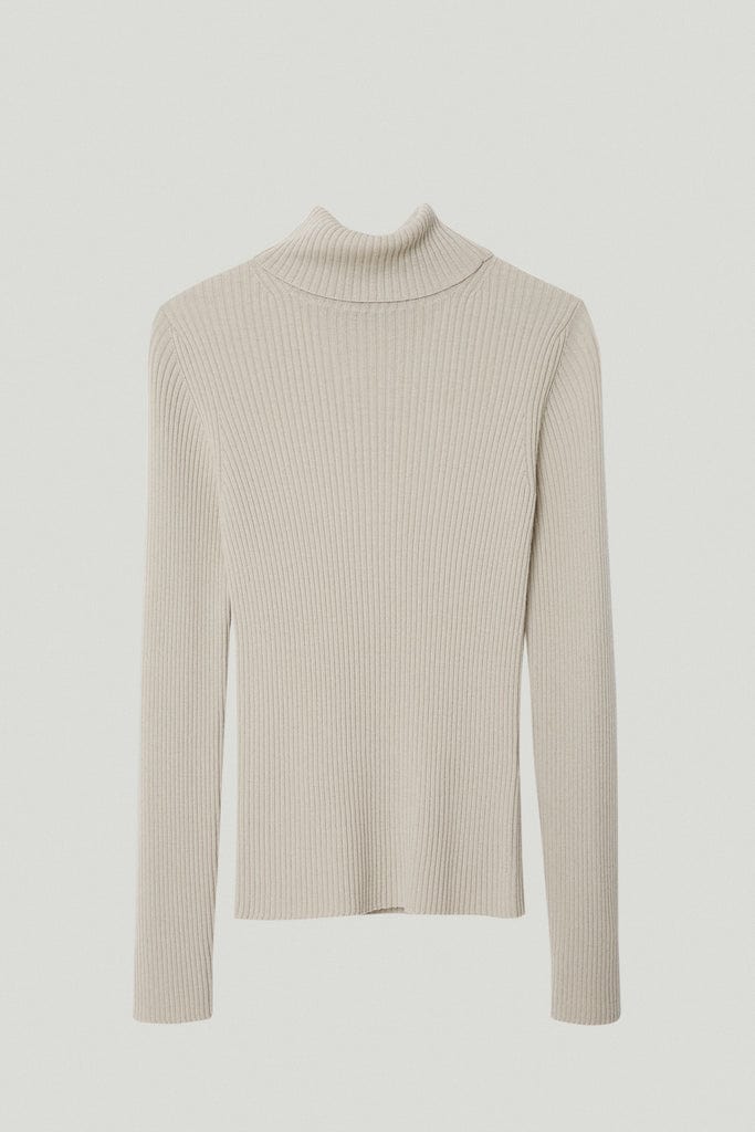 Pearl | The Merino Wool Ribbed Roll neck