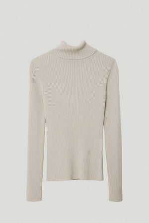 Pearl | The Merino Wool Ribbed Roll neck