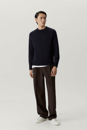 Oxford Blue | The Merino Wool Saddle Shoulder Sweater