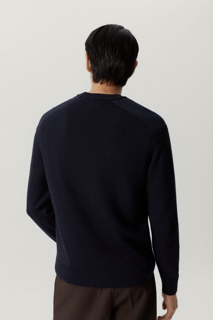 Oxford Blue | The Merino Wool Saddle Shoulder Sweater