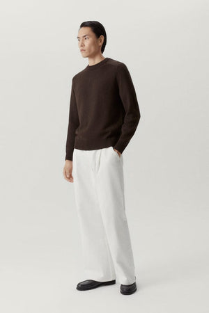 Mocha Brown | The Merino Wool Saddle Shoulder Sweater