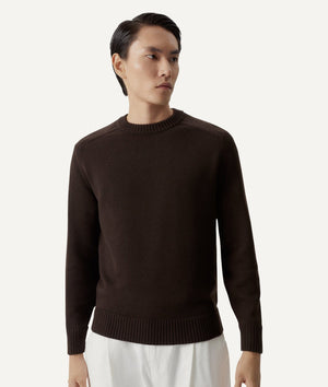 The Merino Wool Saddle Shoulder Sweater - Black / M