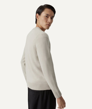 The Merino Wool Saddle Shoulder Sweater - Black / M