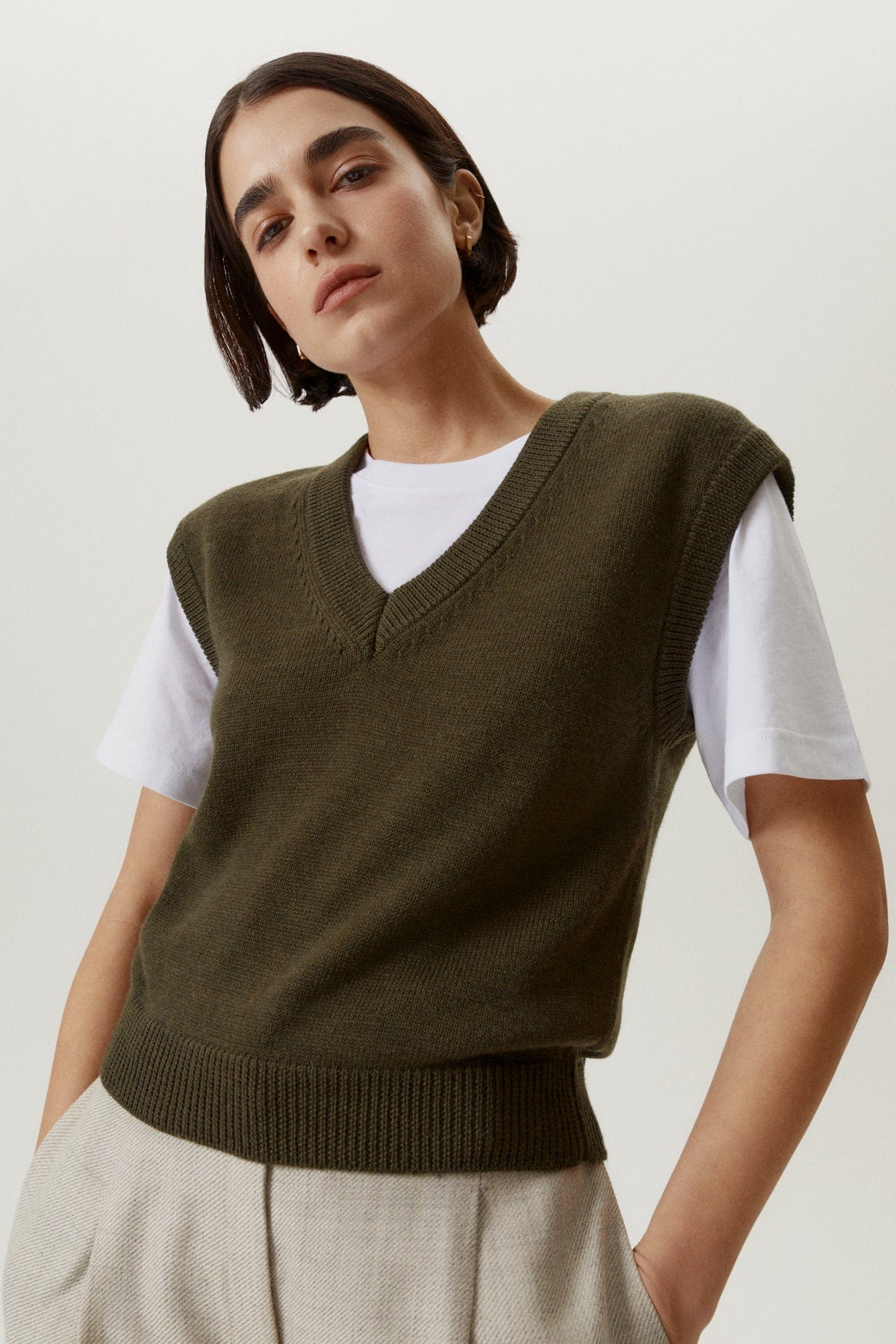 Military Green | The Merino Wool Vest
