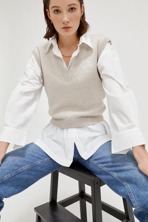 Greige | The Merino Wool Vest
