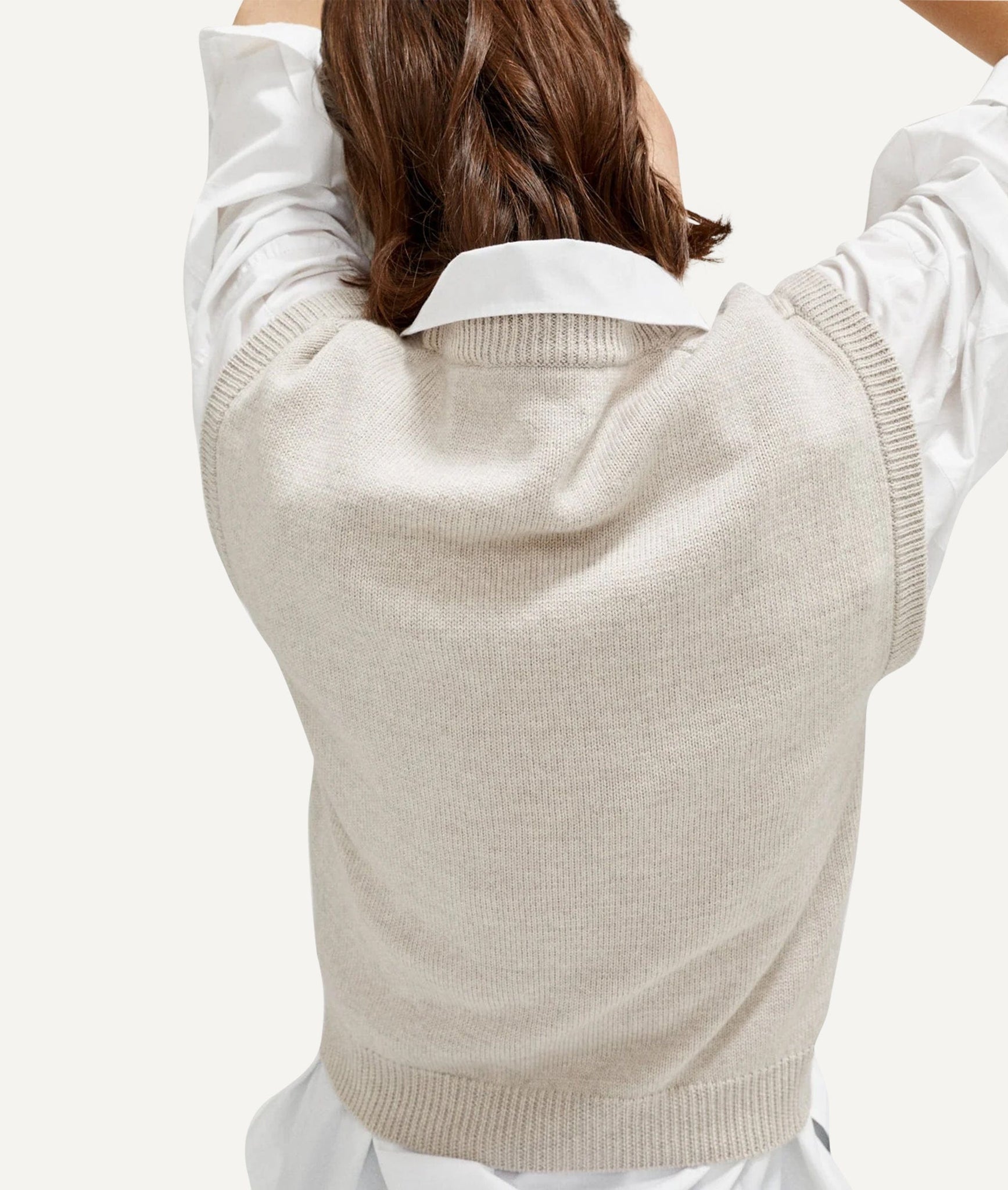 The Merino Wool Vest - Greige / M