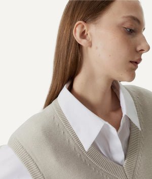 The Merino Wool Vest - Greige / M