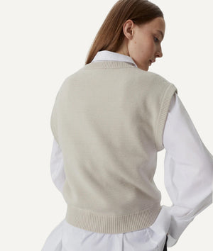 The Merino Wool Vest - Greige / M