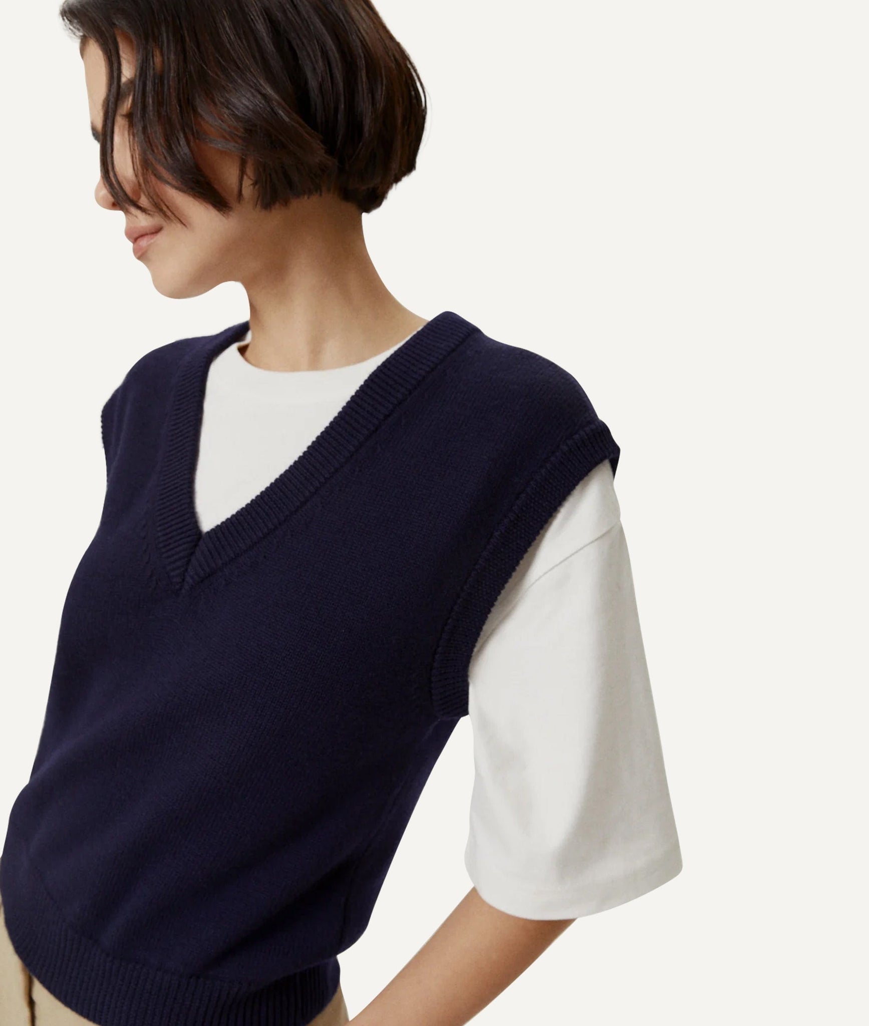 The Merino Wool Vest - Greige / M