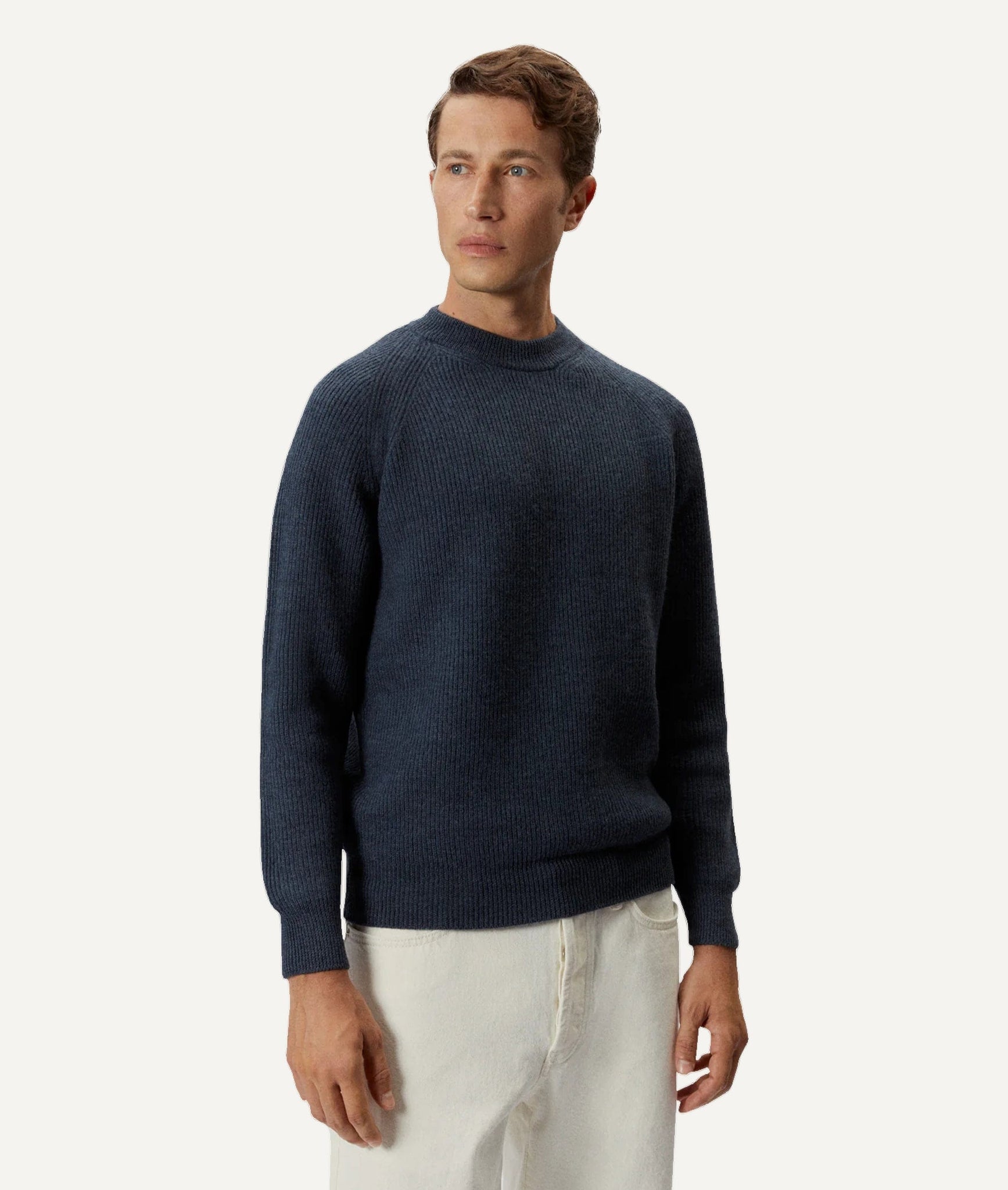 The Natural Dye Crewneck Sweater - Indigo Blue / M