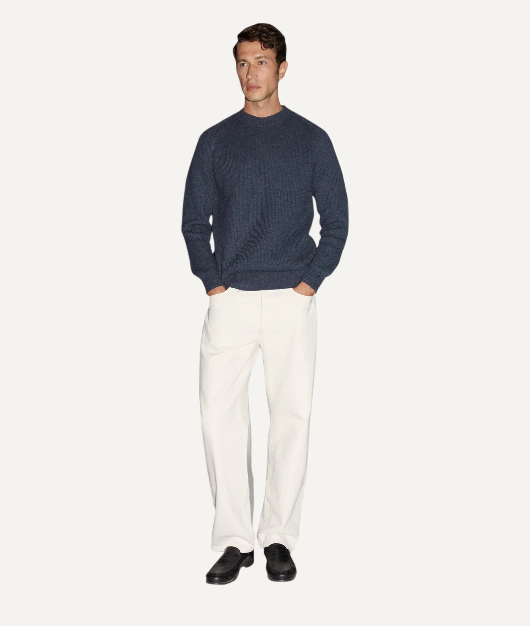 The Natural Dye Crewneck Sweater - Indigo Blue / M