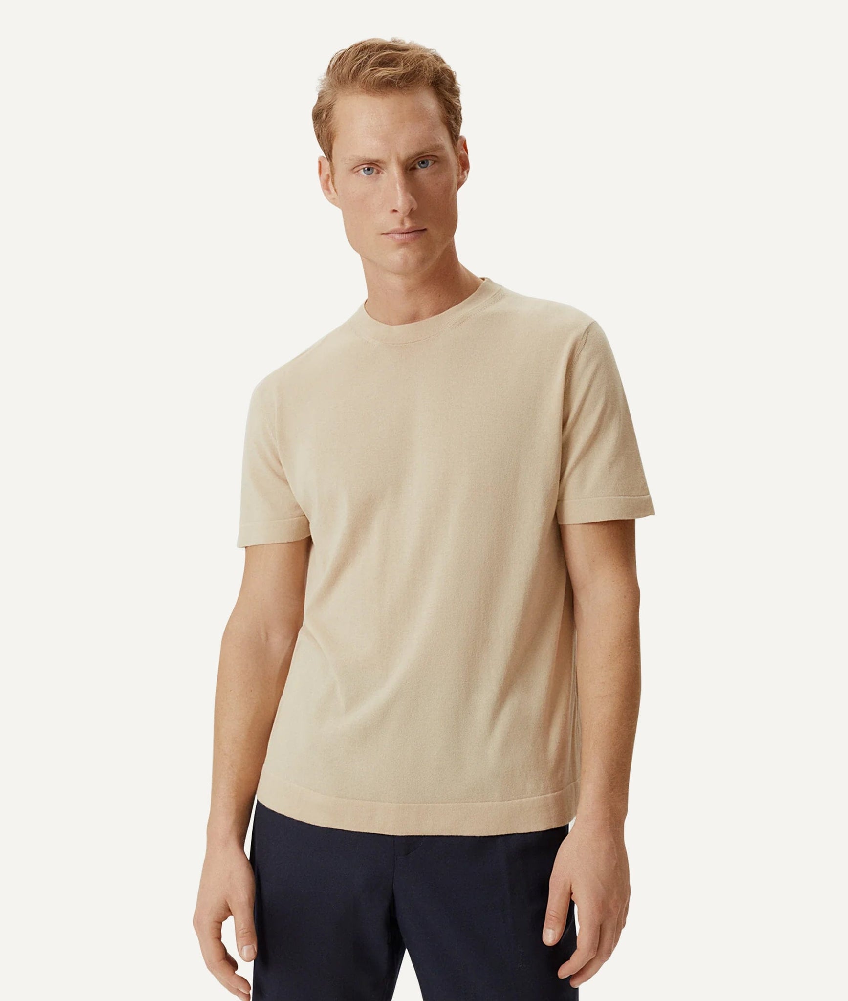 Das Strick-T-Shirt aus Bio-Baumwolle