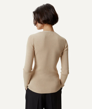 The Organic Cotton Ribbed Cardigan