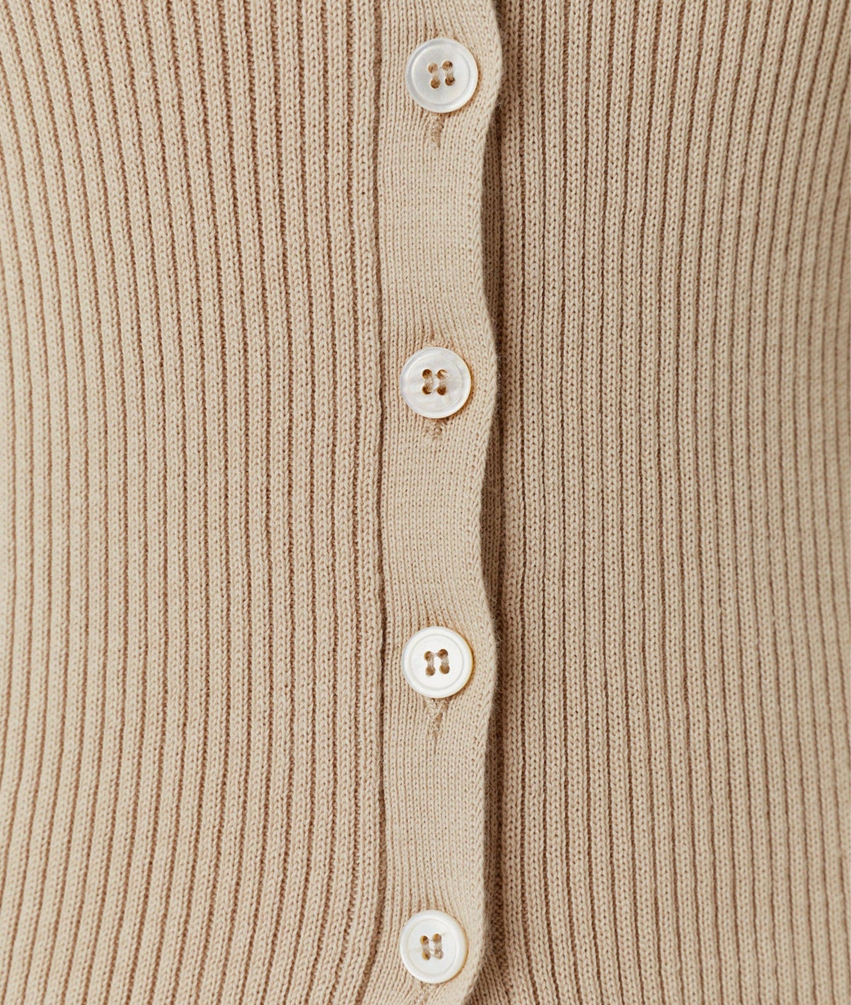 The Organic Cotton Ribbed Cardigan