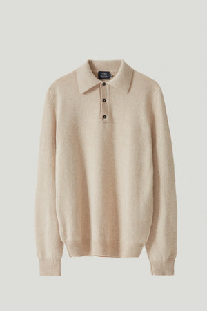 the superior cashmere polo cream