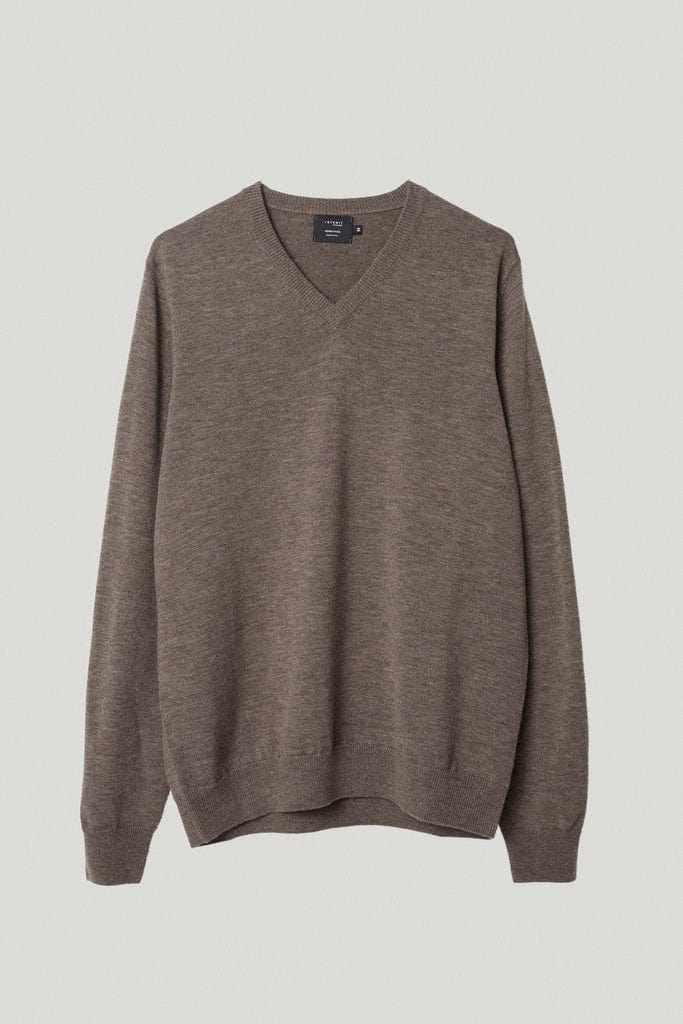 Brown Melange | The Ultrasoft V-Neck Sweater