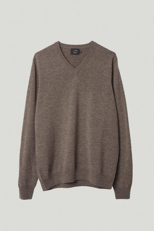 Brown Melange | The Ultrasoft V-Neck Sweater