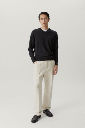 Anthracite Melange | The Ultrasoft V-Neck Sweater