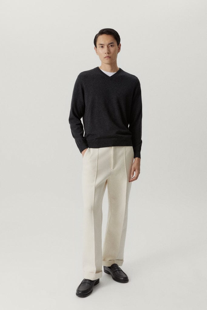 Anthracite Melange | The Ultrasoft V-Neck Sweater