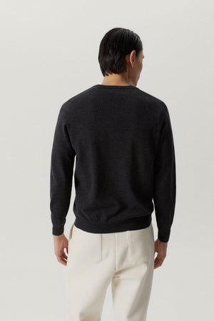 Anthracite Melange | The Ultrasoft V-Neck Sweater