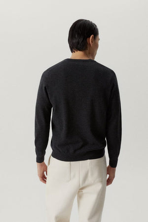 Anthracite Melange | The Ultrasoft V-Neck Sweater