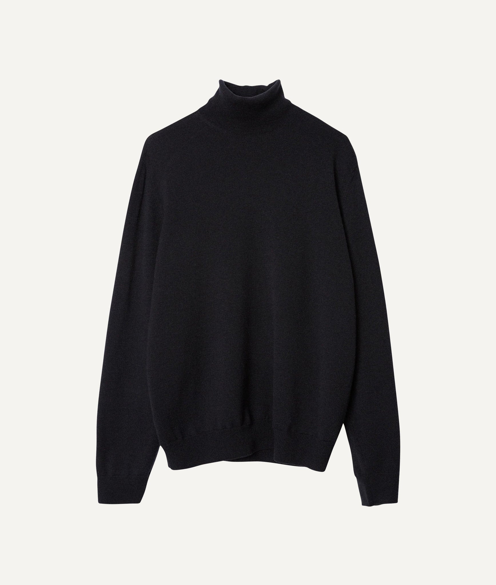 The Ultrasoft Wool Relaxed Roll-Neck - Midnight Blue / M