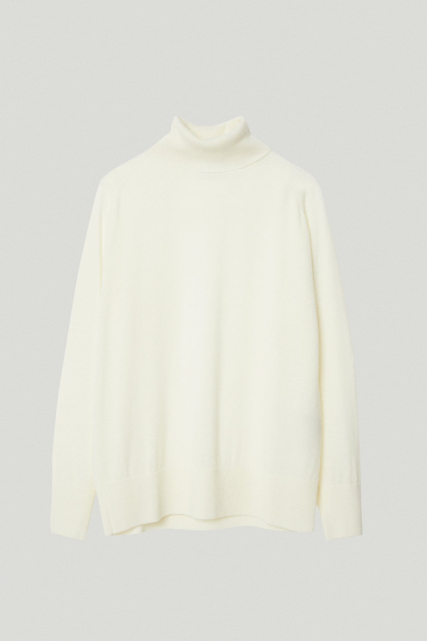 Natural White | The Ultrasoft Wool Relaxed Roll-Neck