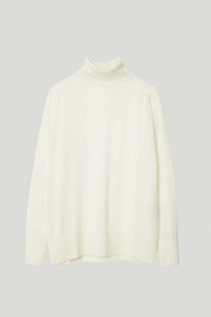 Natural White | The Ultrasoft Wool Relaxed Roll-Neck