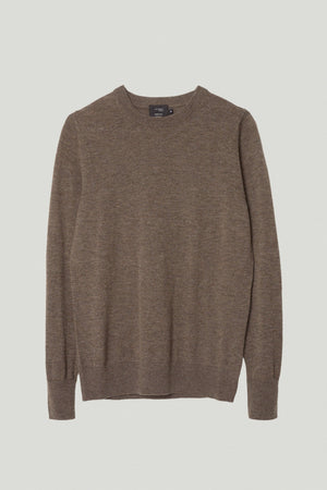 Brown Melange | The Ultrasoft Wool Round-Neck