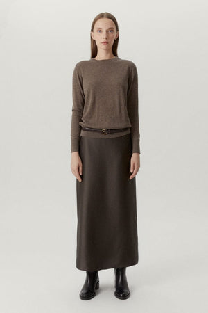Brown Melange | The Ultrasoft Wool Round-Neck