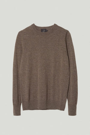 Brown Melange | The Ultrasoft Wool Round-Neck