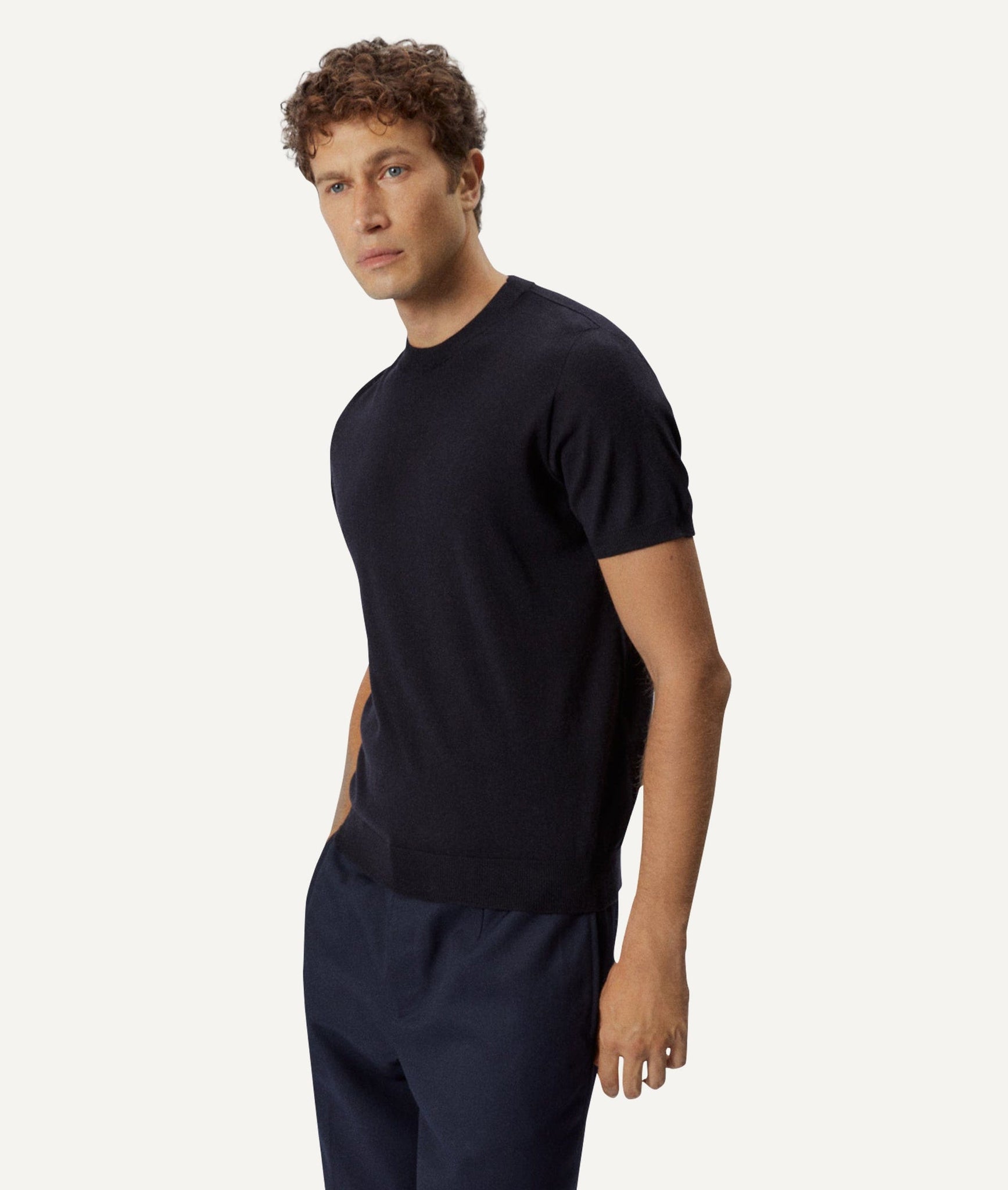 The Ultrasoft Wool T-Shirt - Midnight Blue / L