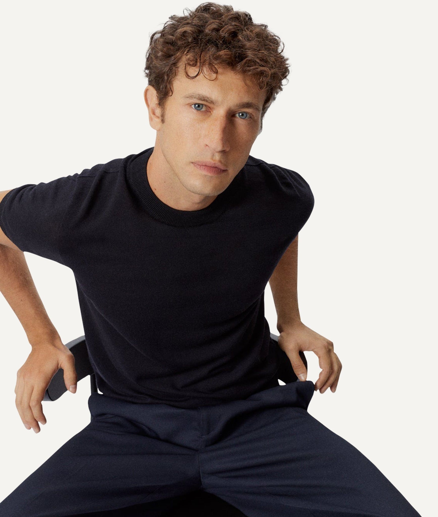 The Ultrasoft Wool T-Shirt - Midnight Blue / L