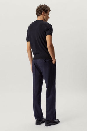 Blue Navy | The Wool Tailored Pants with Pinces