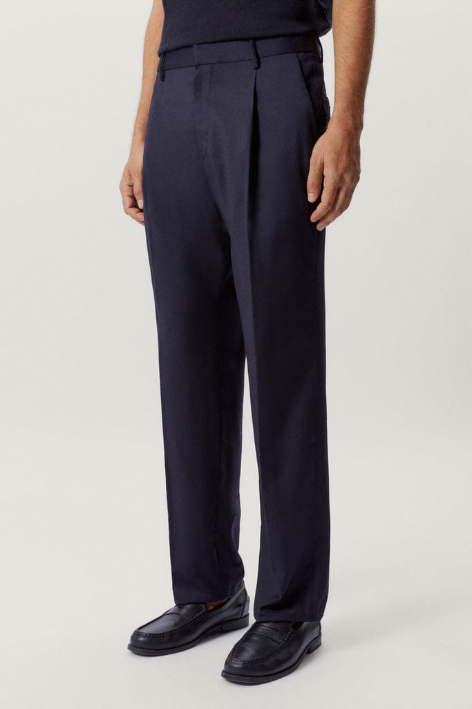 Blue Navy | The Wool Tailored Pants with Pinces