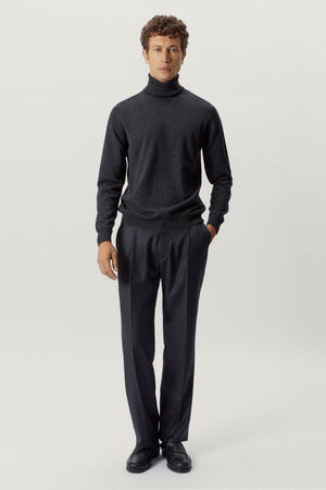 Anthracite Grey | The Wool Tailored Pants with Pinces