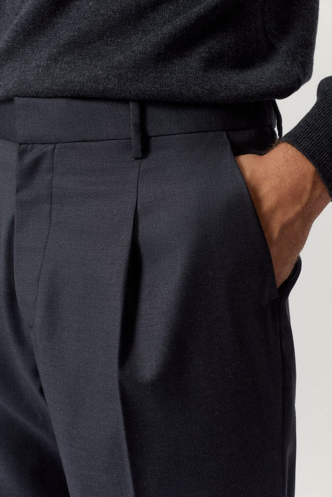 Anthracite Grey | The Wool Tailored Pants with Pinces