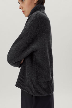 Ash Grey | The Woolen Chunky Roll-Neck