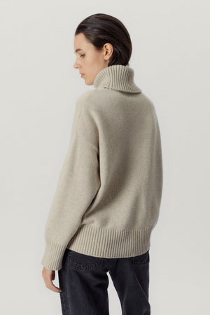 Ecru | The Woolen Chunky Roll-Neck