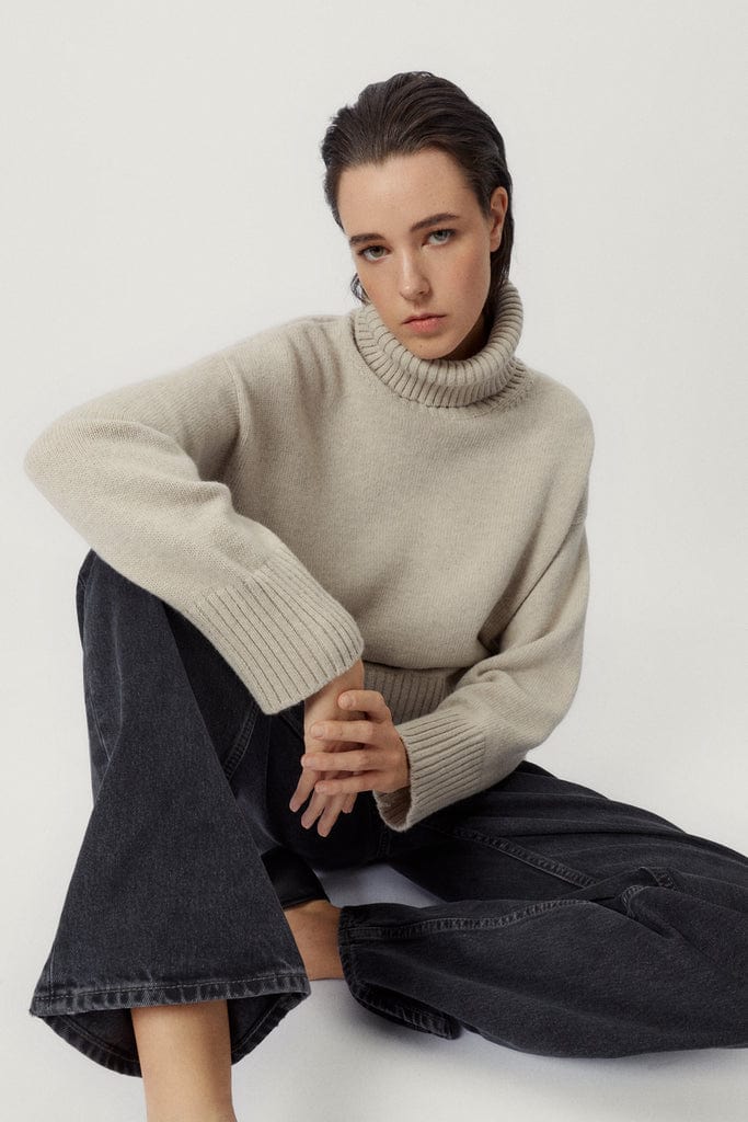 Ecru | The Woolen Chunky Roll-Neck
